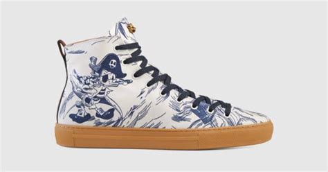 sea storm print hightop sneaker review gucci|Gucci Sea Storm Print High.